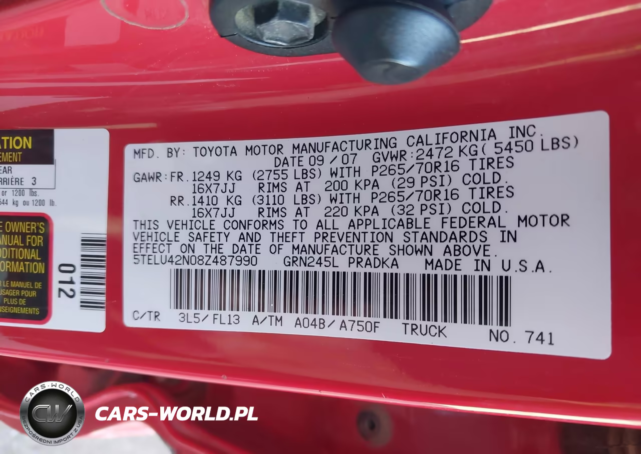 2008 Toyota Tacoma Base V6 VIN:5TELU42N08Z487990 - 9
