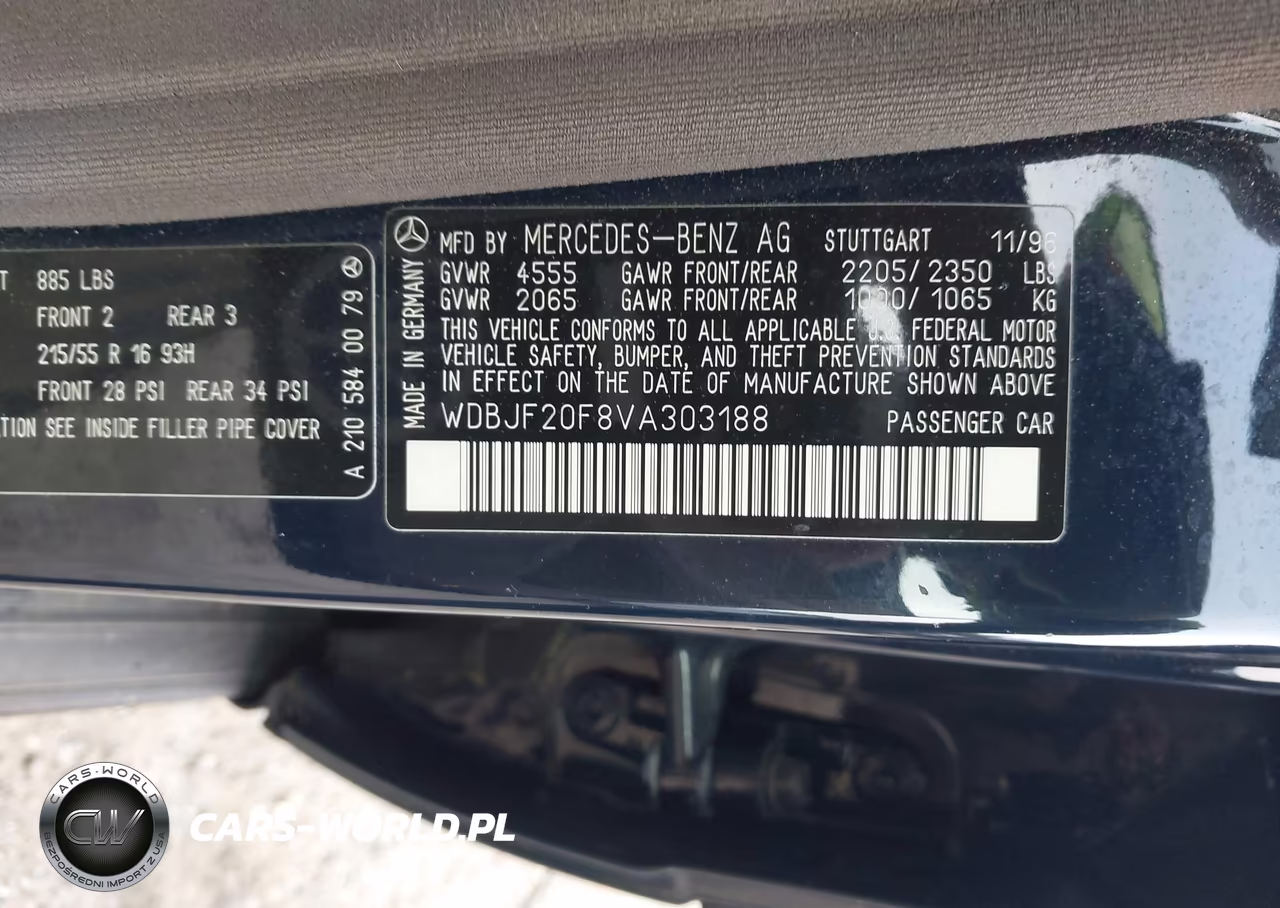 1997 Mercedes-Benz E 300 Diesel VIN:WDBJF20F8VA303188 - 9