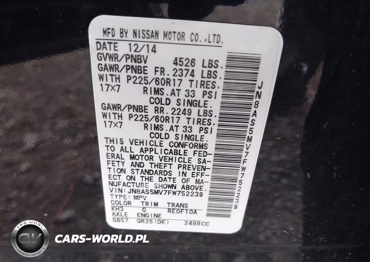 2015 Nissan Rogue Select S VIN:JN8AS5MV7FW752239 - 9