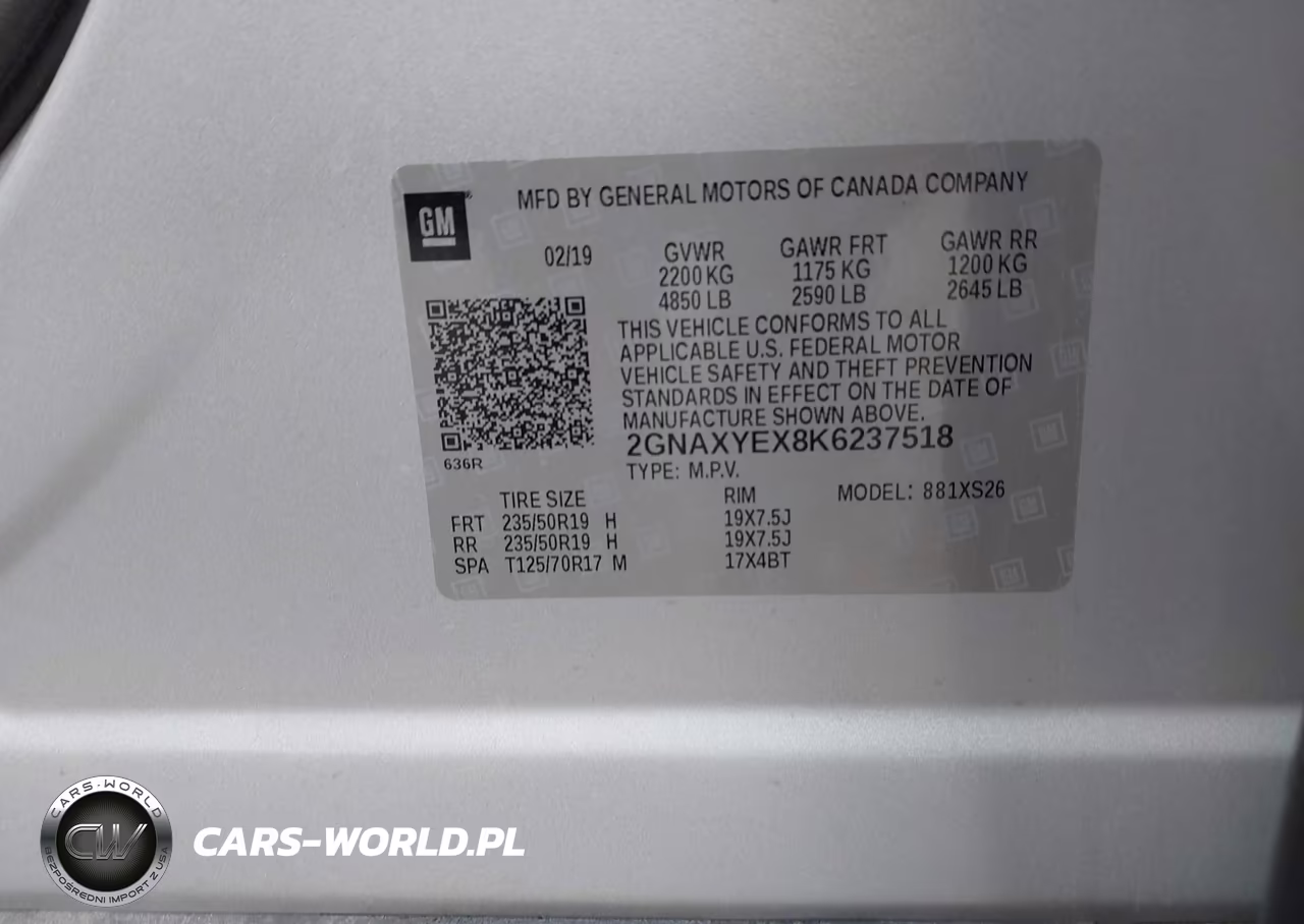 2019 Chevrolet Equinox Premier VIN:2GNAXYEX8K6237518 - 9