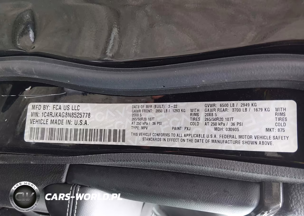 2022 Jeep Grand Cherokee L Altitude 4X4 VIN:1C4RJKAG8N8525778 - 9