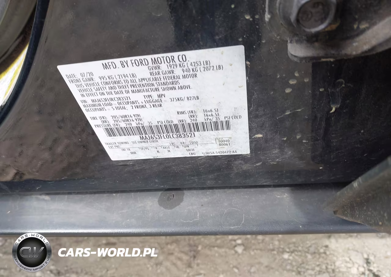 2020 Ford Ecosport S VIN:MAJ6S3FL0LC383521 - 9