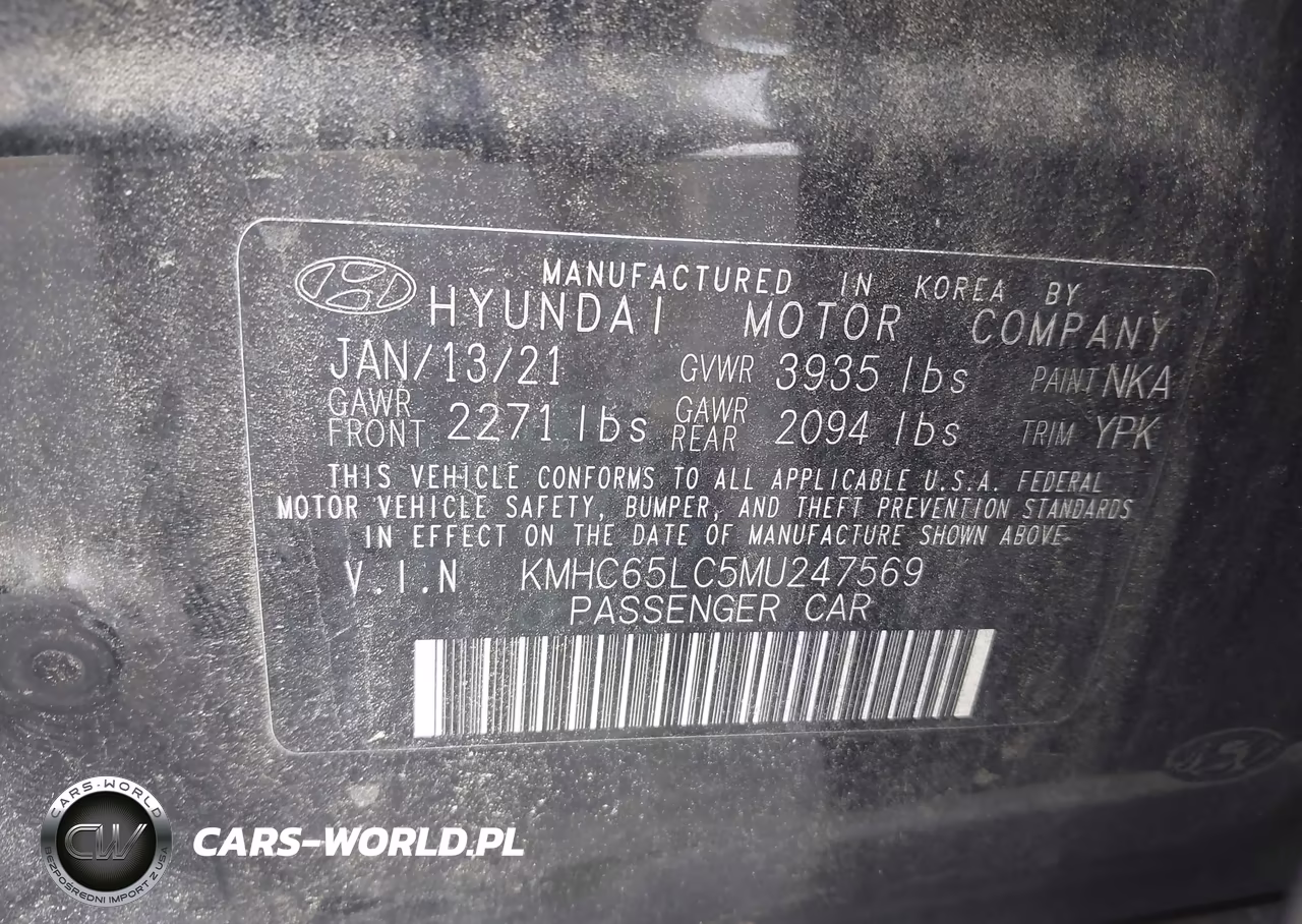 2021 Hyundai Ioniq Hybrid Blue VIN:KMHC65LC5MU247569 - 9