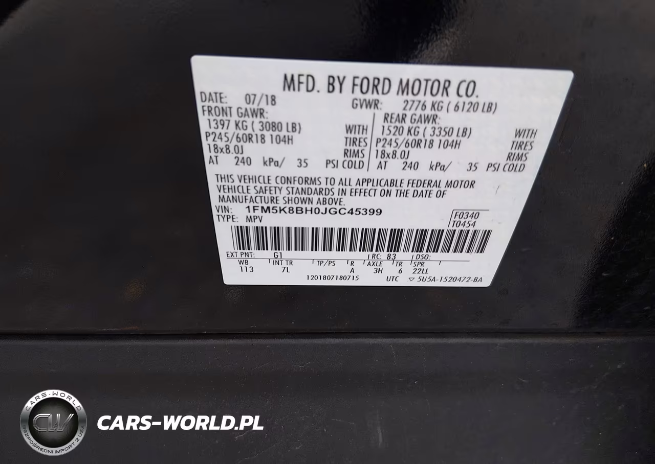 2018 Ford Explorer VIN:1FM5K8BH0JGC45399 - 9
