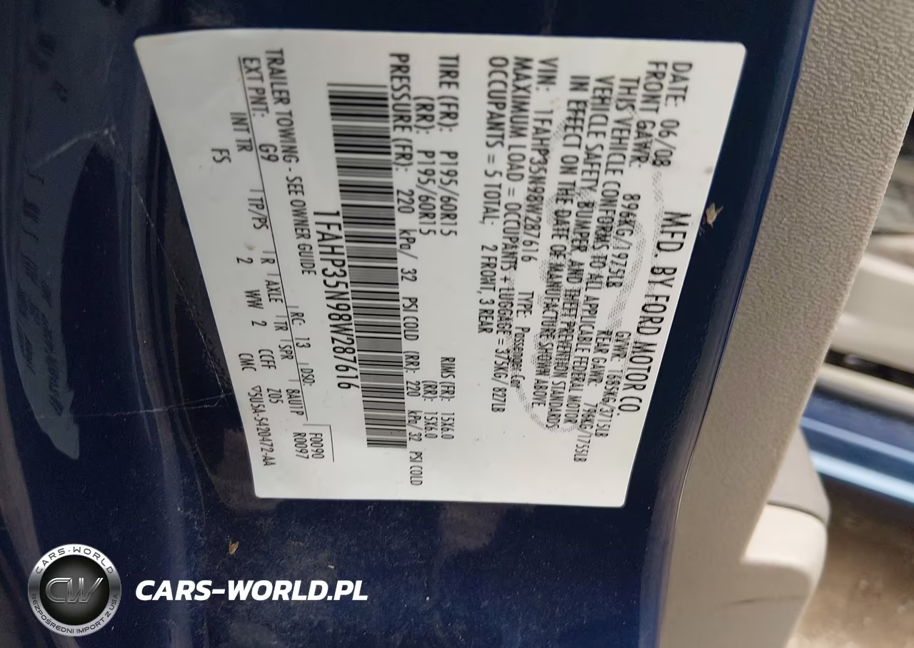 2008 Ford Focus Se-Ses VIN:1FAHP35N98W287616 - 9