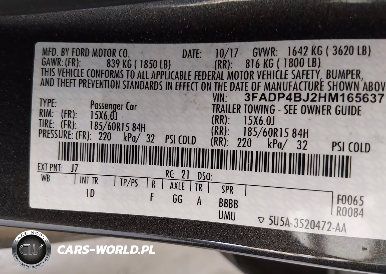 2017 Ford Fiesta Se VIN:3FADP4BJ2HM165637 - 9