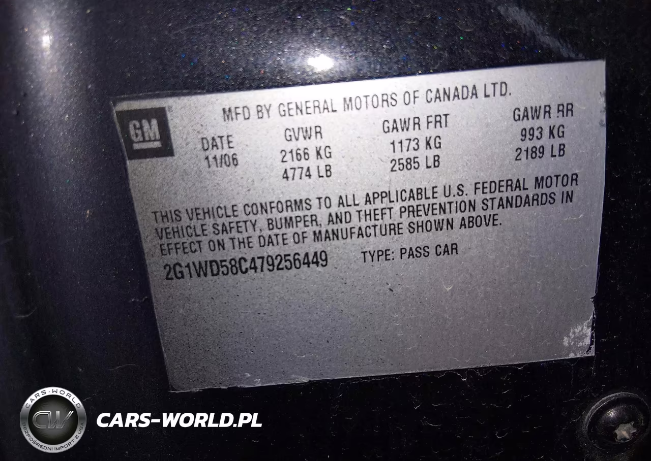 2007 Chevrolet Impala Ss VIN:2G1WD58C479256449 - 9