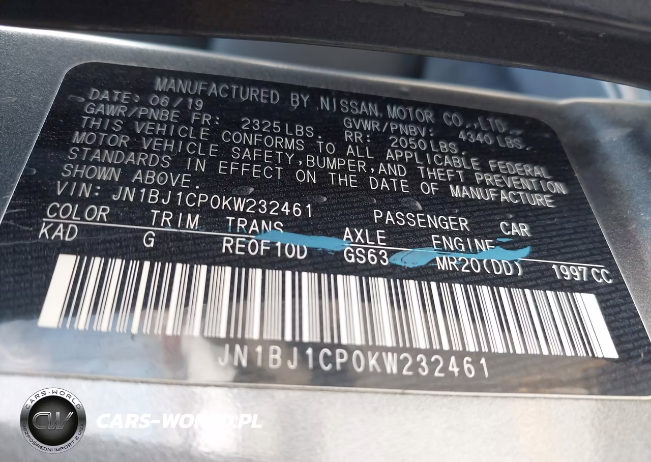 2019 Nissan Rogue Sport S VIN:JN1BJ1CP0KW232461 - 9