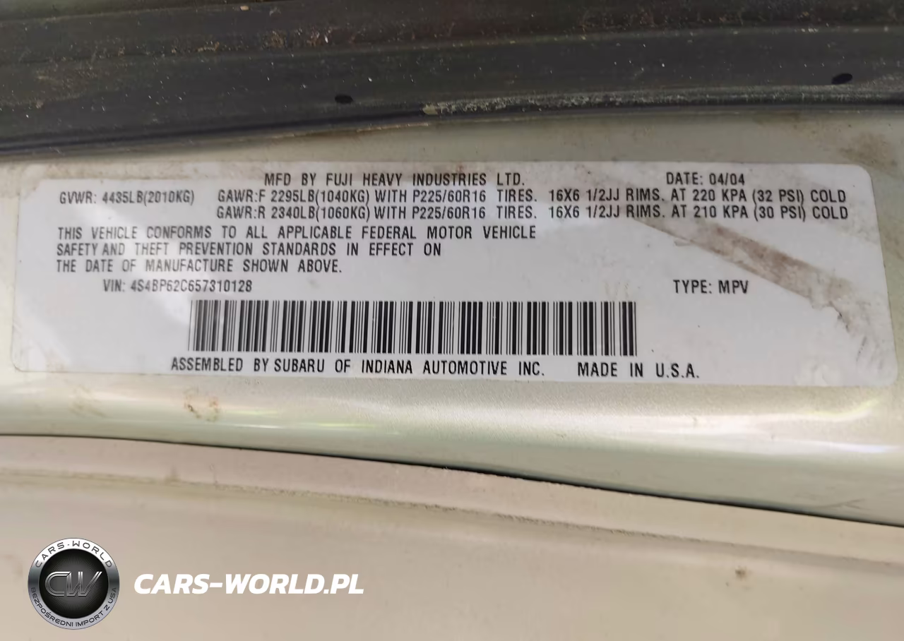 2005 Subaru Outback 2.5I Limited VIN:4S4BP62C657310128 - 9