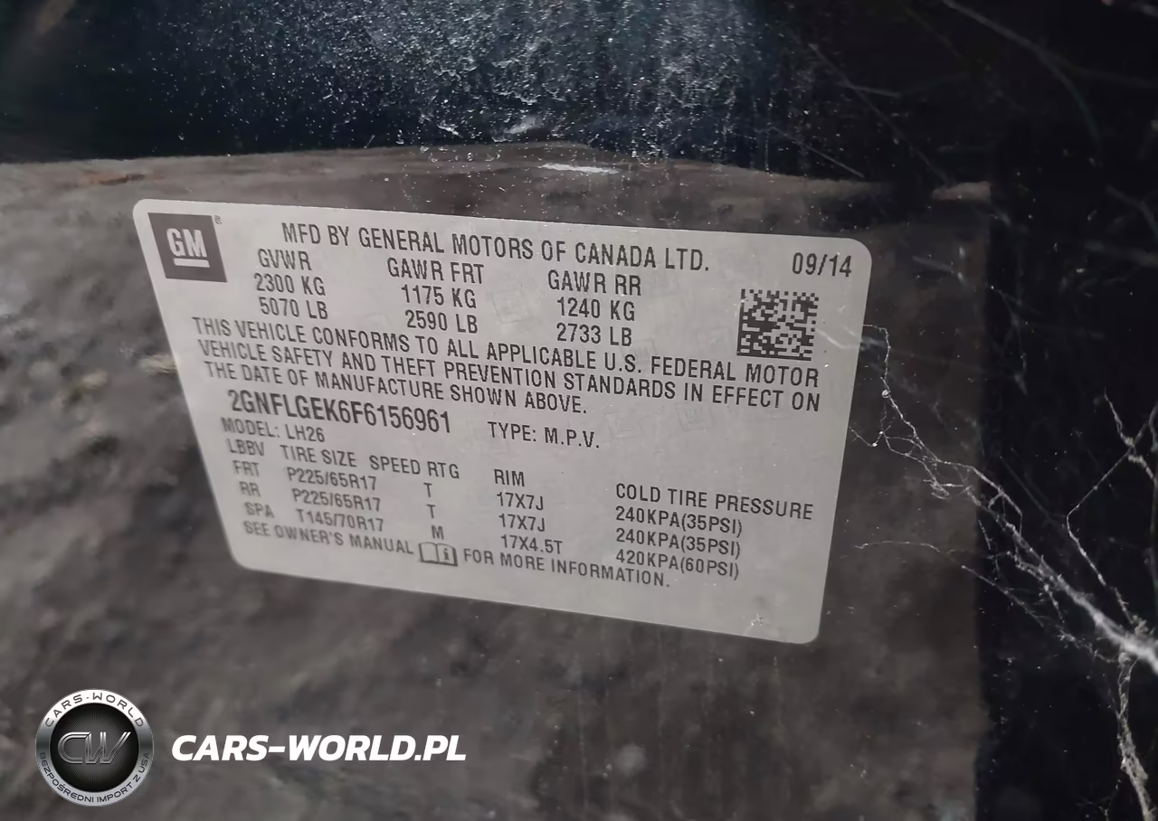 2015 Chevrolet Equinox 2Lt VIN:2GNFLGEK6F6156961 - 9