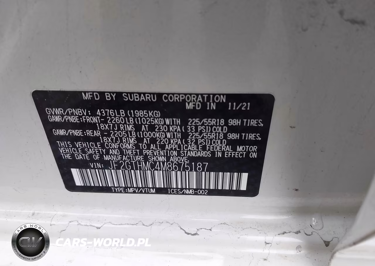 2021 Subaru Crosstrek Limited VIN:JF2GTHMC4M8675187 - 9