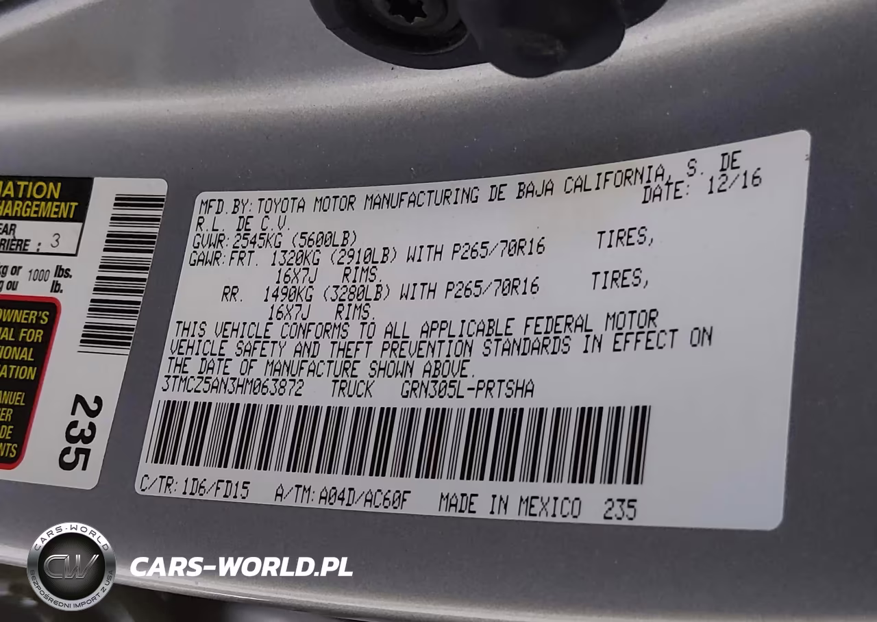 2017 Toyota Tacoma Trd Off Road VIN:3TMCZ5AN3HM063872 - 9