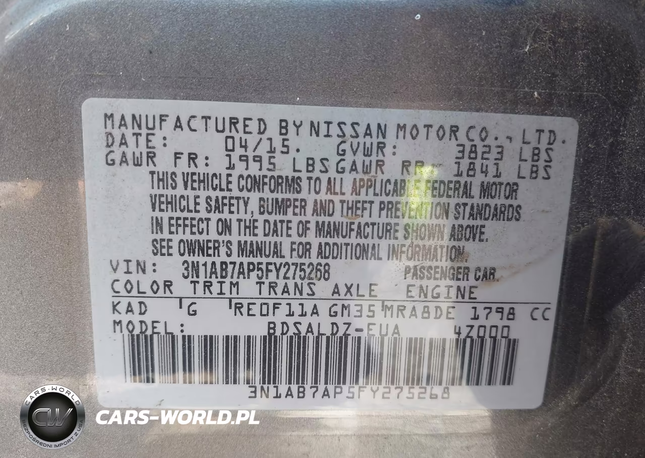 2015 Nissan Sentra Sv VIN:3N1AB7AP5FY275268 - 9