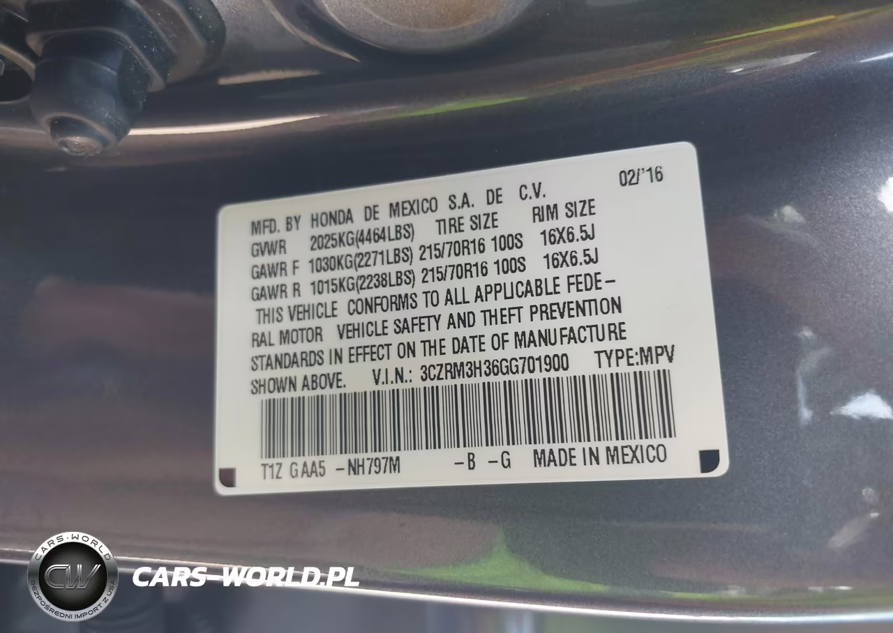 2016 Honda Cr-V Lx VIN:3CZRM3H36GG701900 - 9