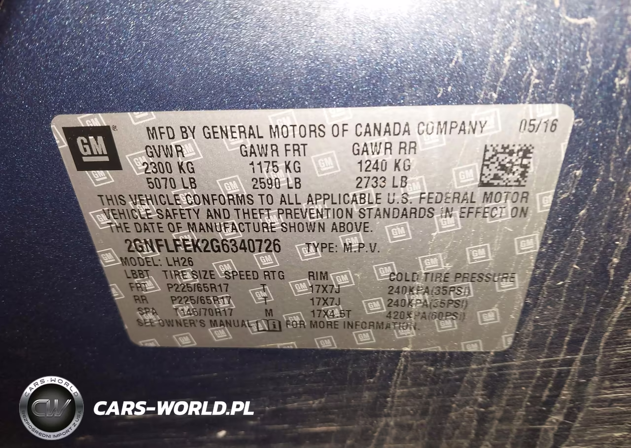2016 Chevrolet Equinox Lt VIN:2GNFLFEK2G6340726 - 9
