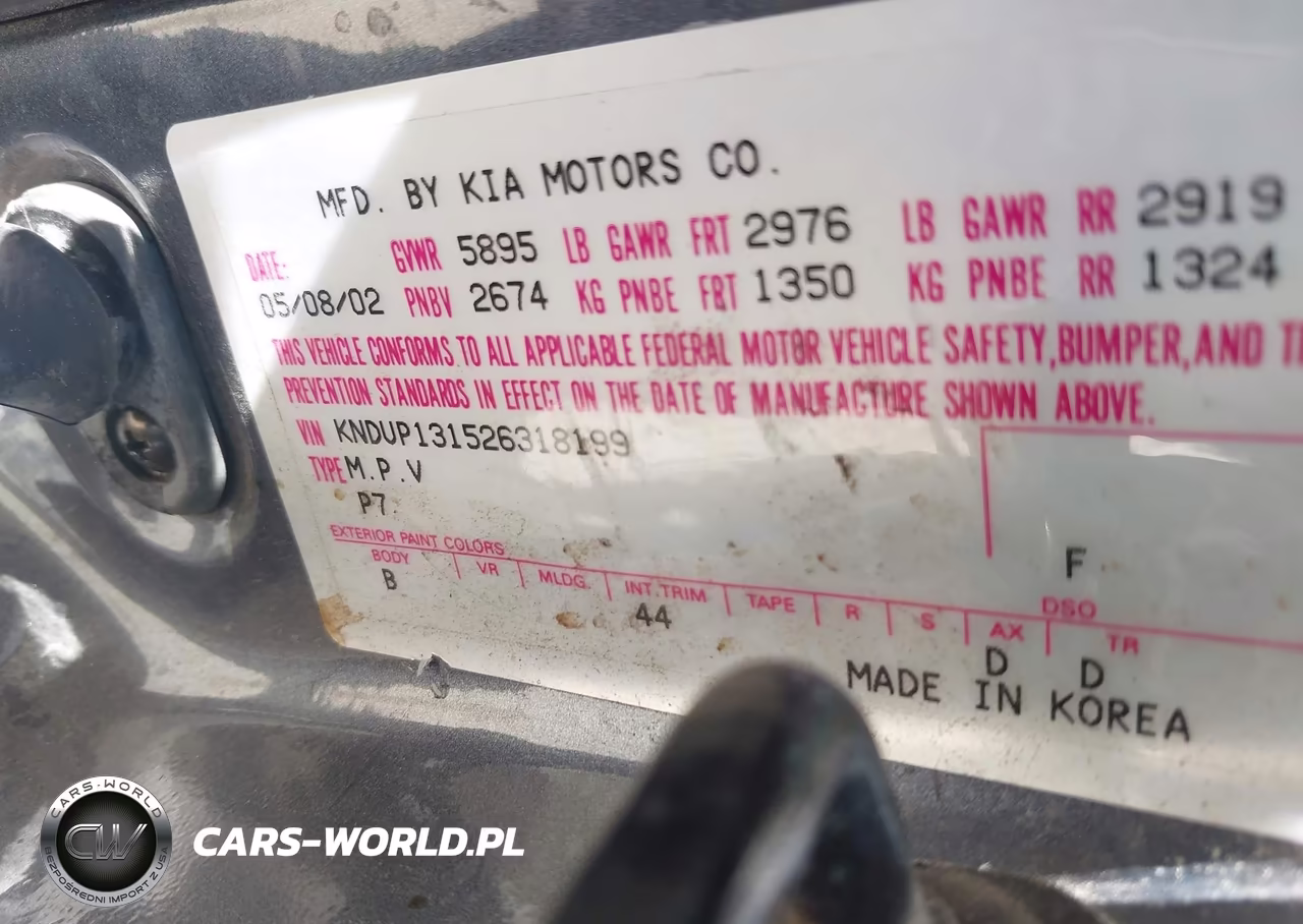 2002 Kia Sedona Ex-Lx VIN:KNDUP131526318199 - 9