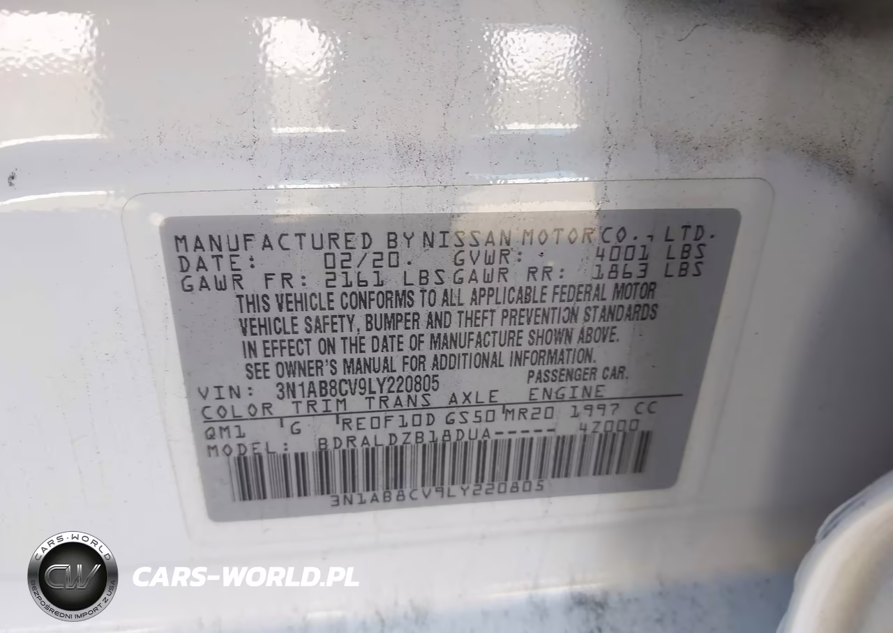 2020 Nissan Sentra Sv Xtronic Cvt VIN:3N1AB8CV9LY220805 - 9