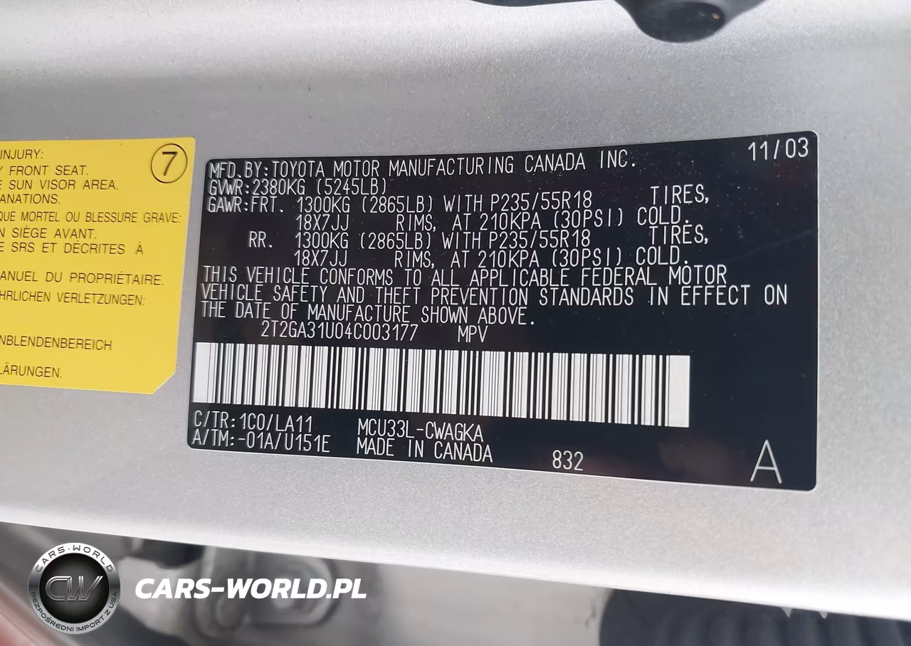 2004 Lexus Rx 330 VIN:2T2GA31U04C003177 - 9