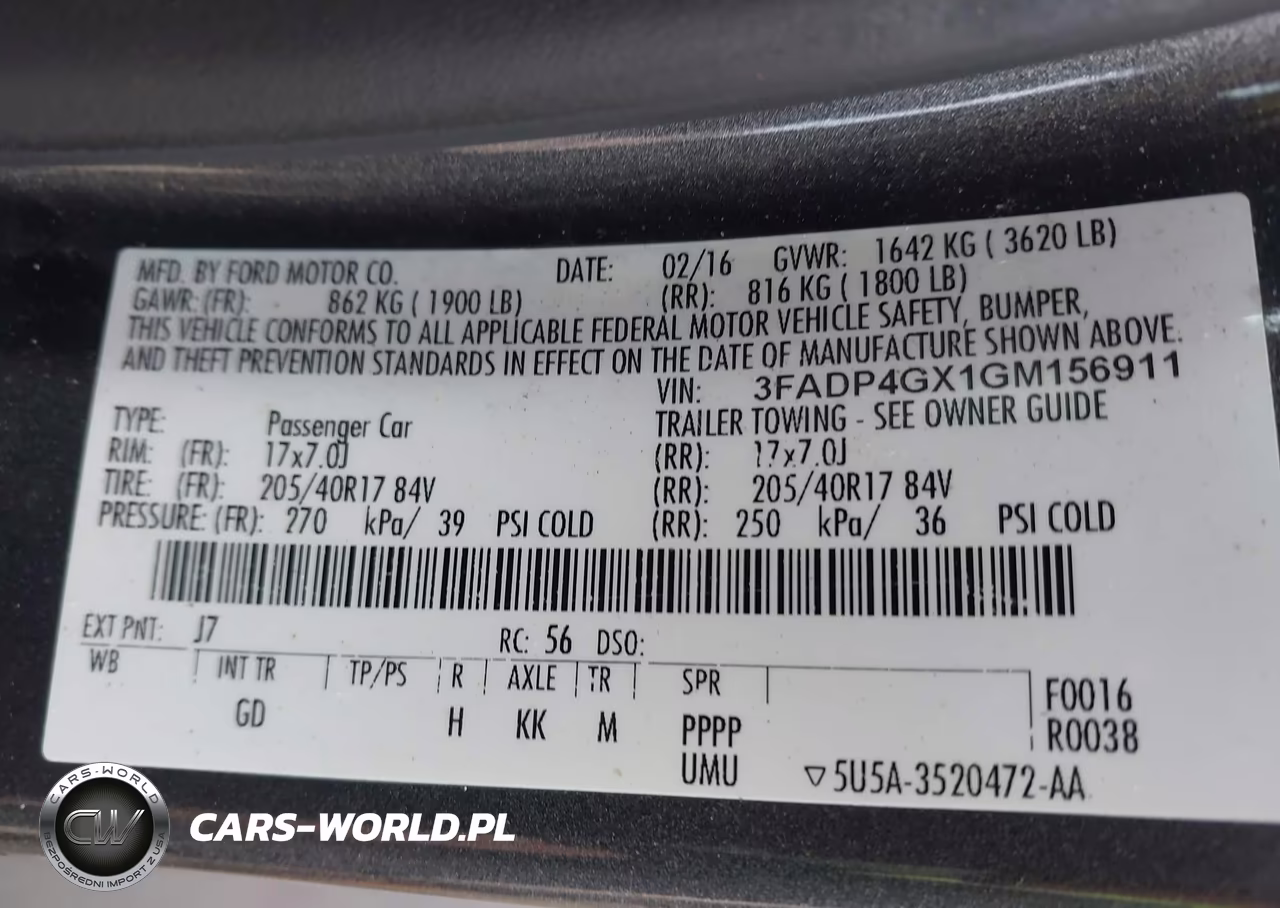 2016 Ford Fiesta St VIN:3FADP4GX1GM156911 - 9