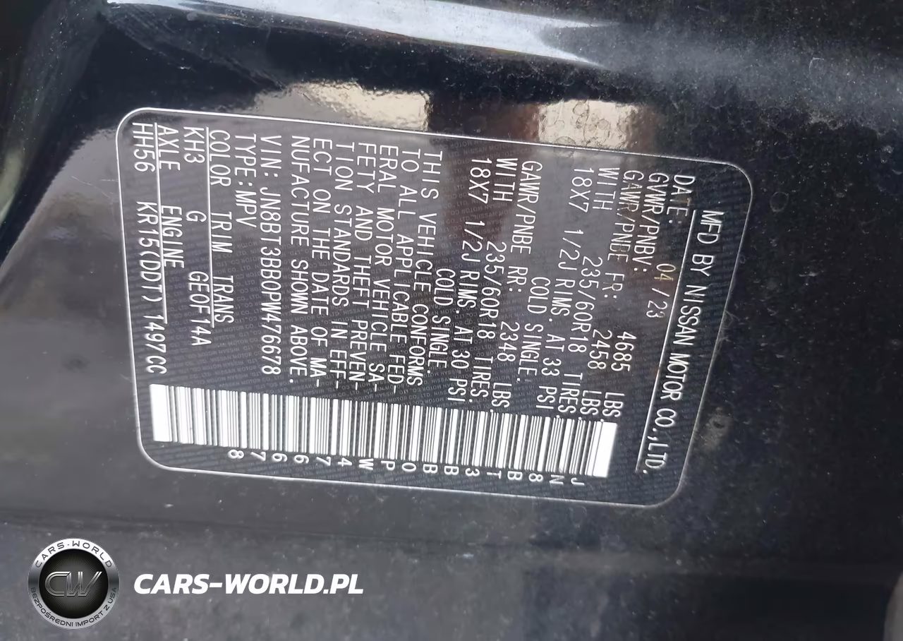 2023 Nissan Rogue Sv Intelligent Awd VIN:JN8BT3BB0PW476678 - 9