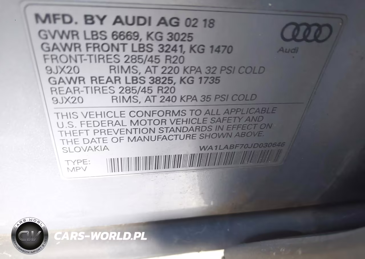 2018 Audi Q7 3.0T Premium VIN:WA1LABF70JD030646 - 9