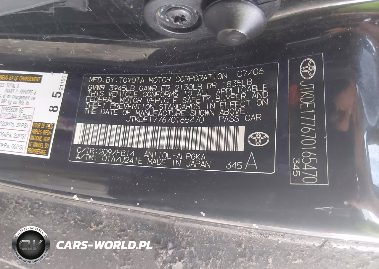 2007 Scion Tc VIN:JTKDE177670165470 - 9