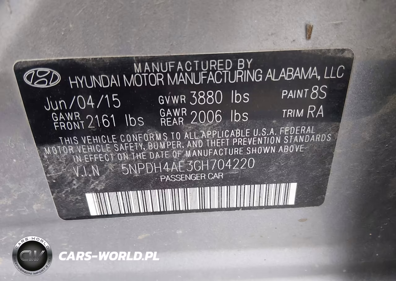 2016 Hyundai Elantra Se VIN:5NPDH4AE3GH704220 - 9
