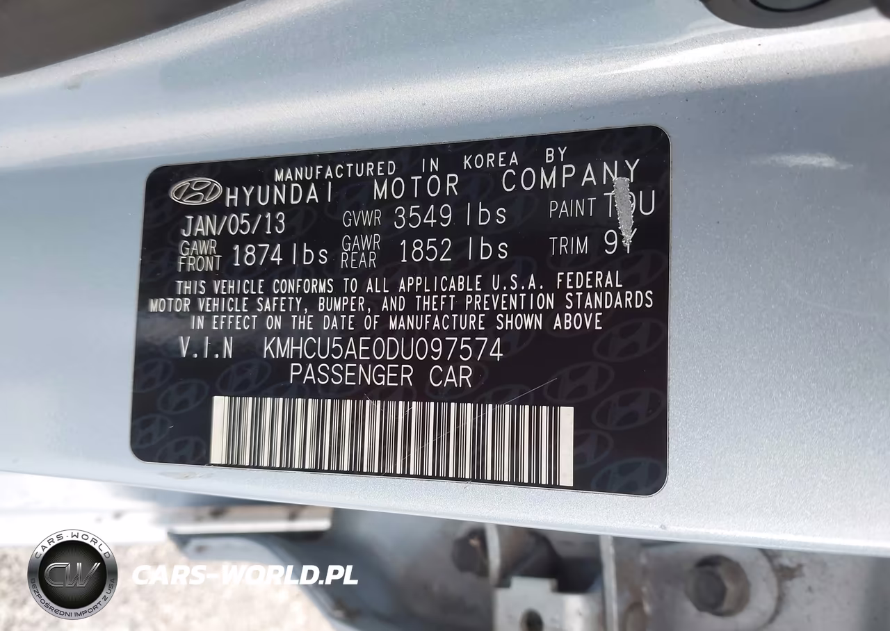 2013 Hyundai Accent Se VIN:KMHCU5AE0DU097574 - 9
