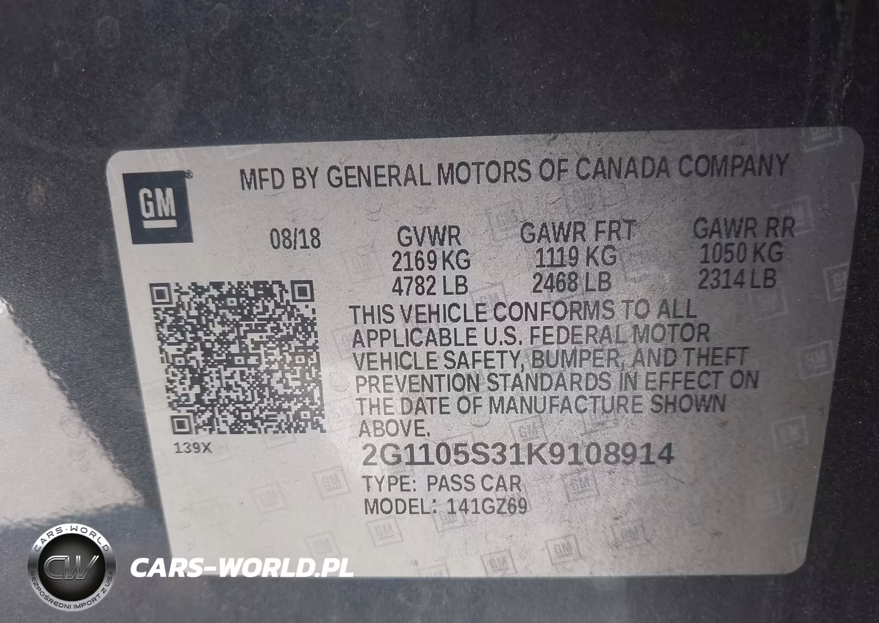 2019 Chevrolet Impala Premier VIN:2G1105S31K9108914 - 9