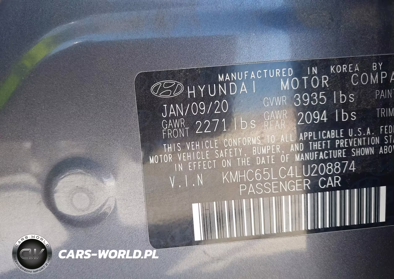 2020 Hyundai Ioniq Hybrid Blue VIN:KMHC65LC4LU208874 - 9