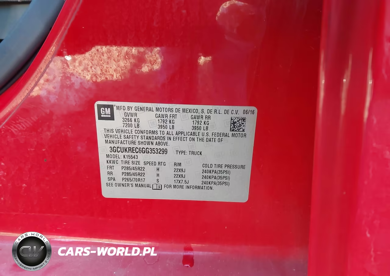 2016 Chevrolet Silverado 1500 2Lt VIN:3GCUKREC6GG353299 - 9