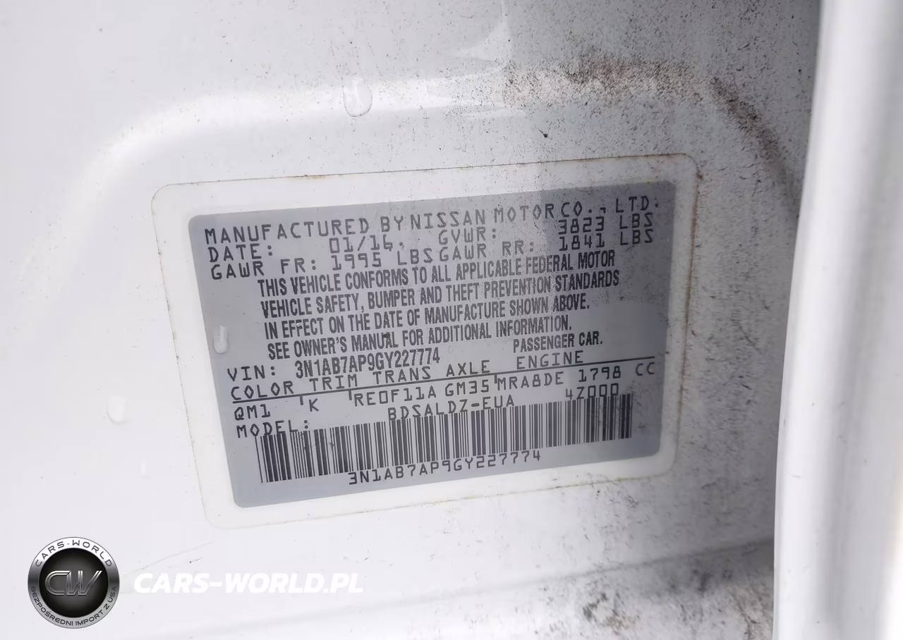 2016 Nissan Sentra Sv VIN:3N1AB7AP9GY227774 - 9