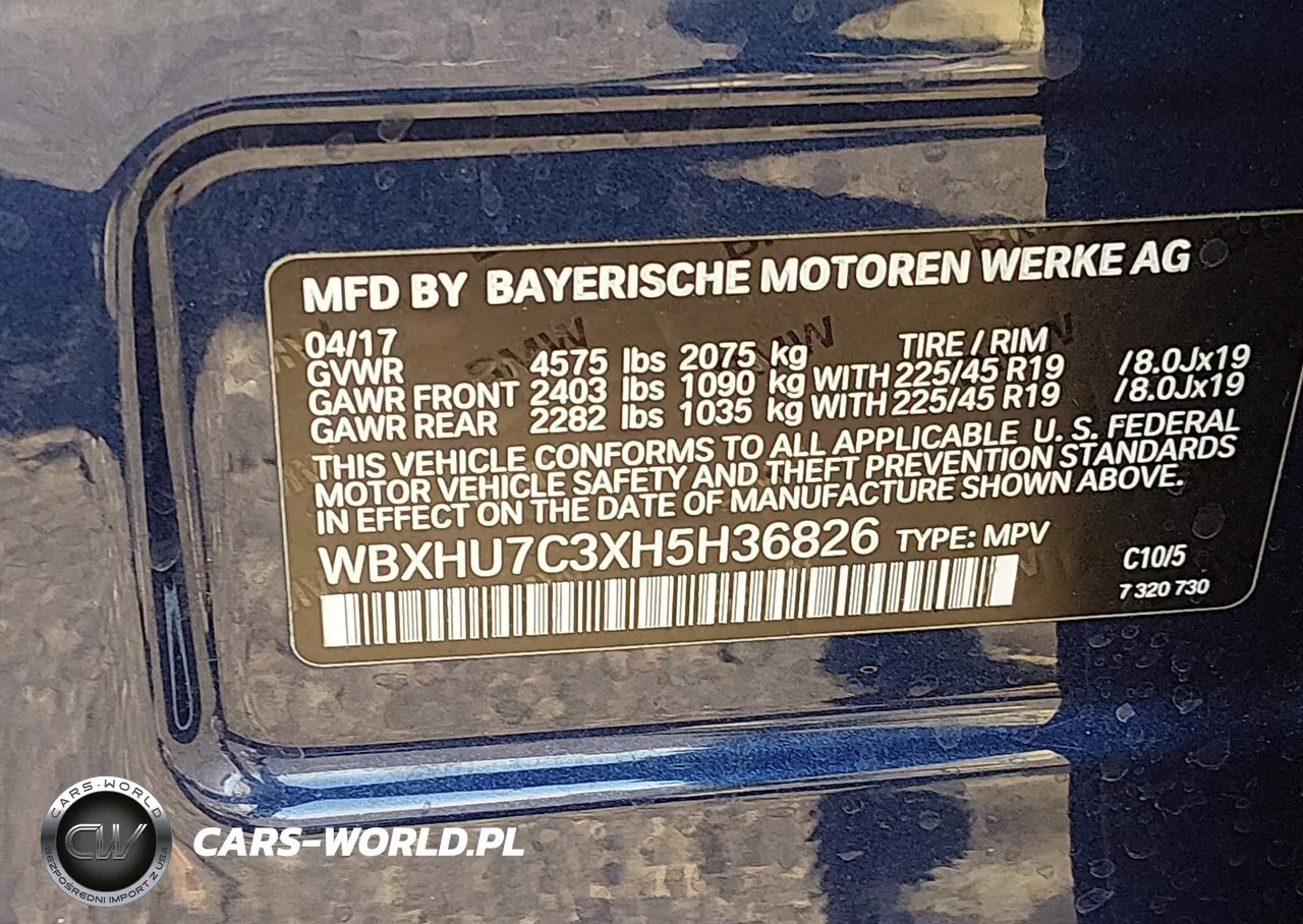 2017 BMW X1 Sdrive28I VIN:WBXHU7C3XH5H36826 - 9