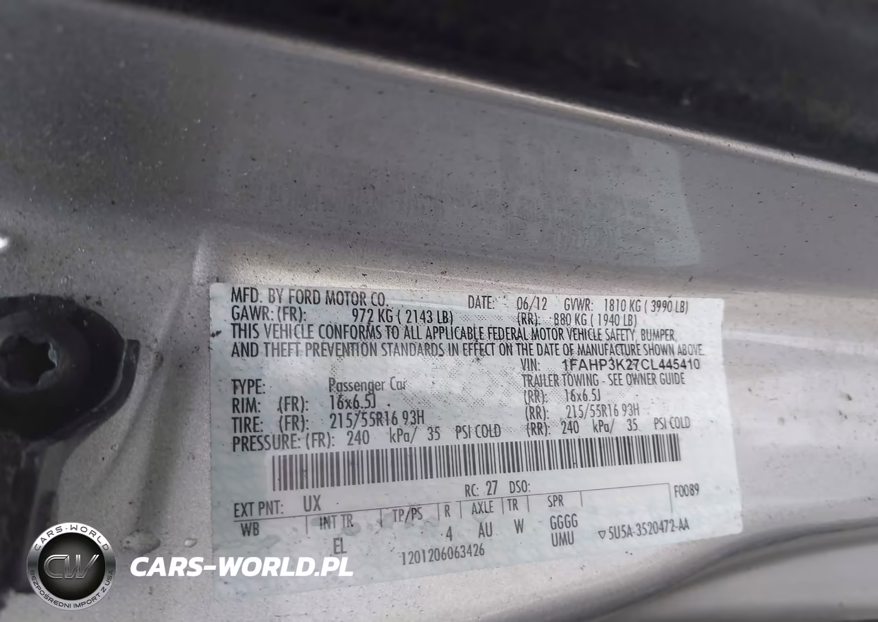 2012 Ford Focus Se VIN:1FAHP3K27CL445410 - 9