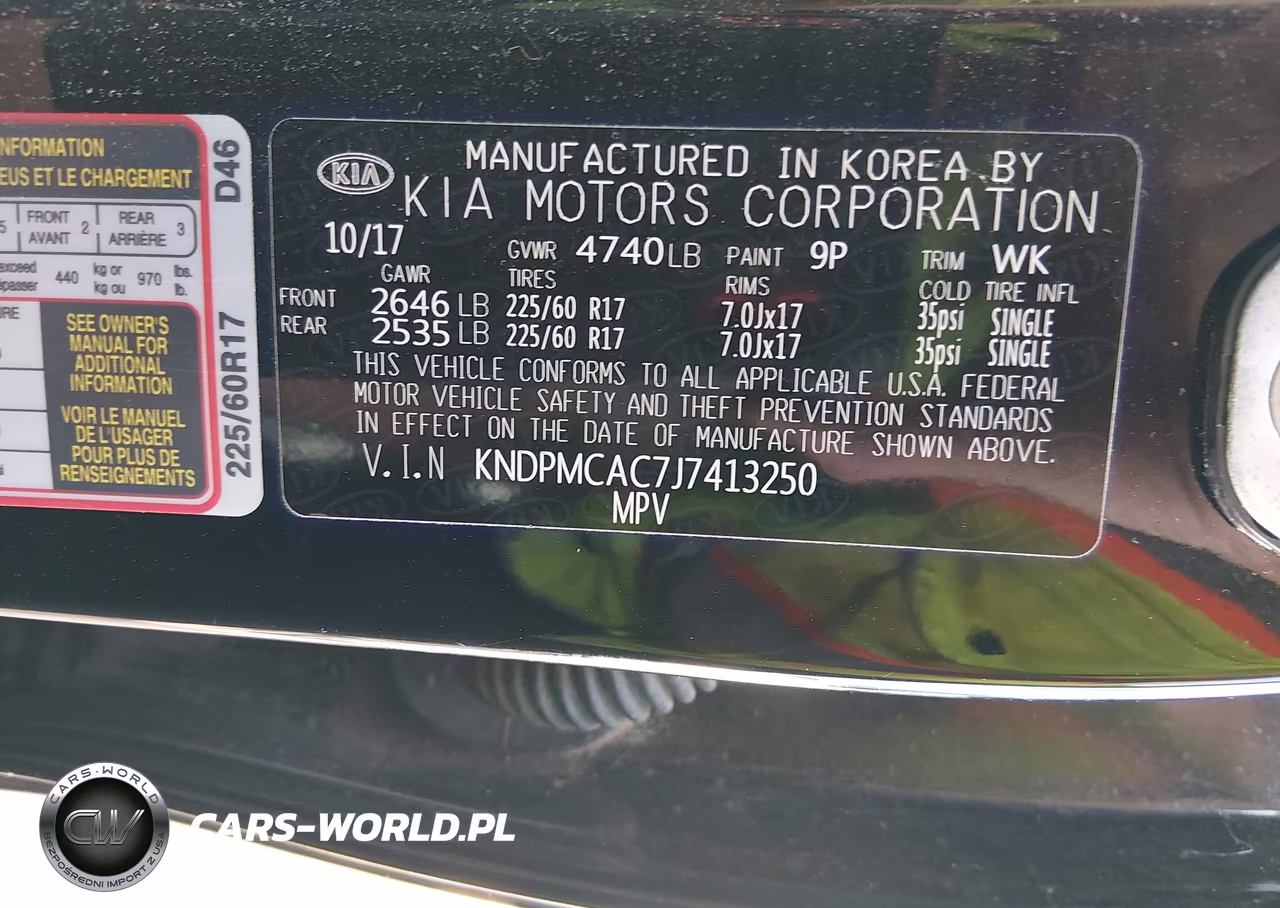 2018 Kia Sportage Lx VIN:KNDPMCAC7J7413250 - 9