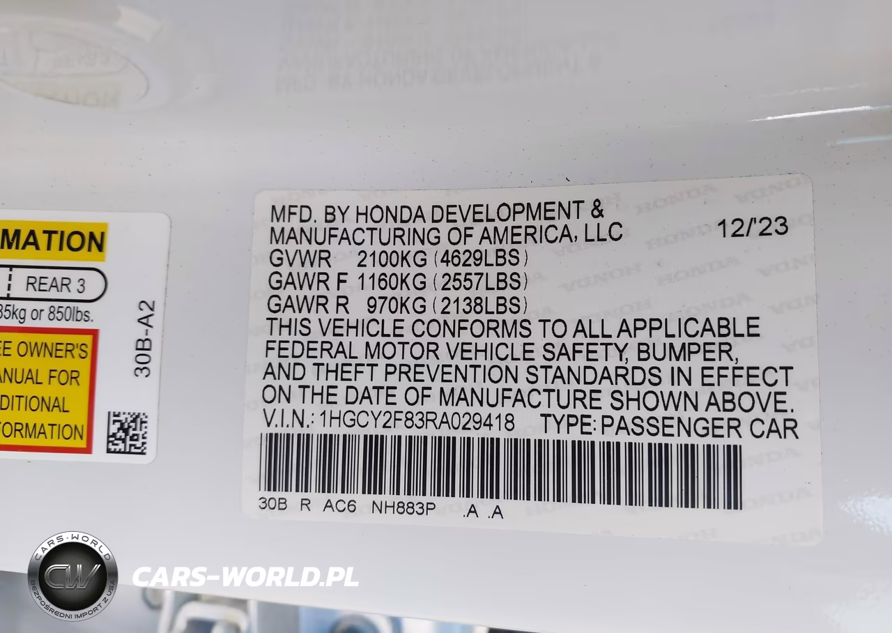 2024 Honda Accord Hybrid Touring VIN:1HGCY2F83RA029418 - 9