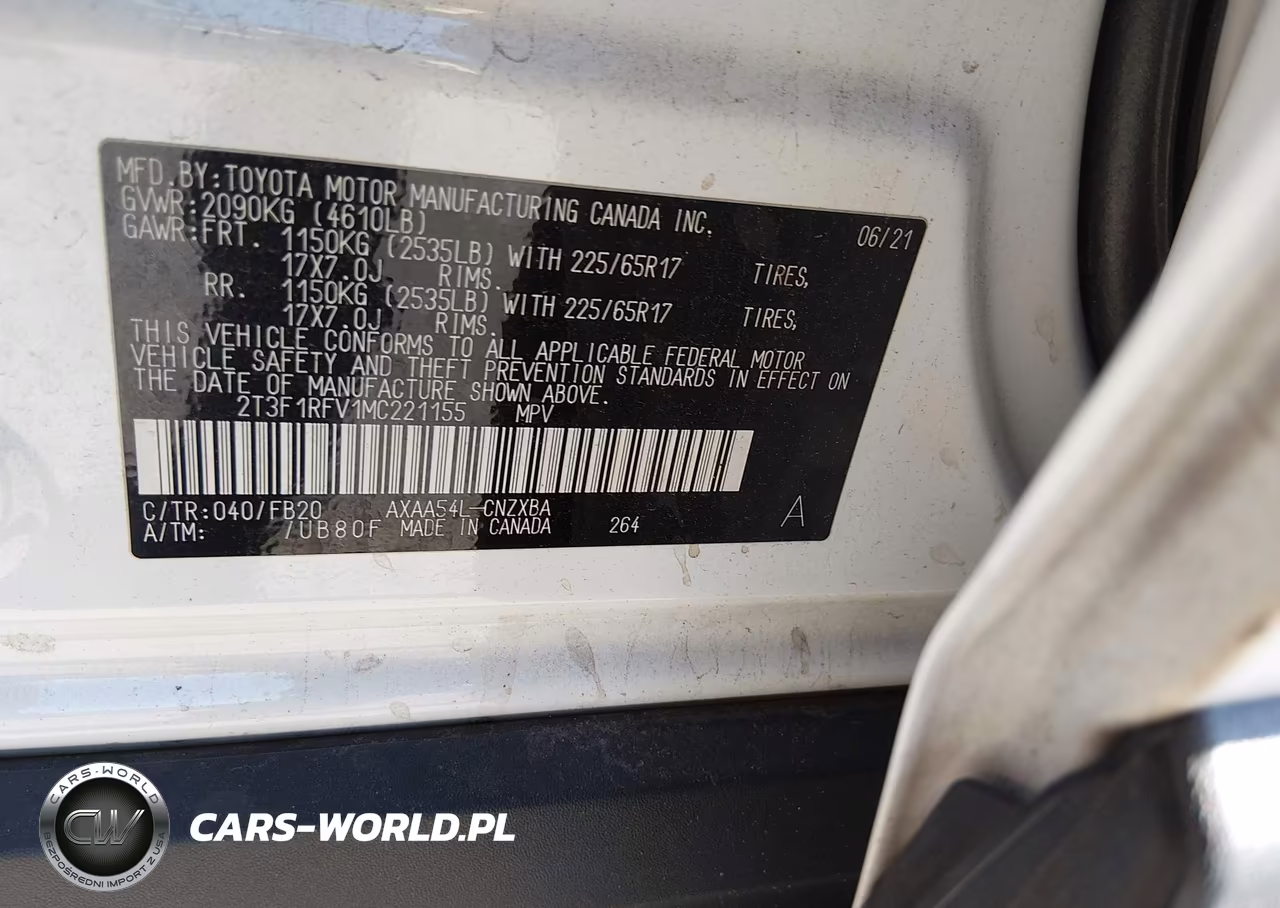 2021 Toyota Rav4 Le VIN:2T3F1RFV1MC221155 - 9
