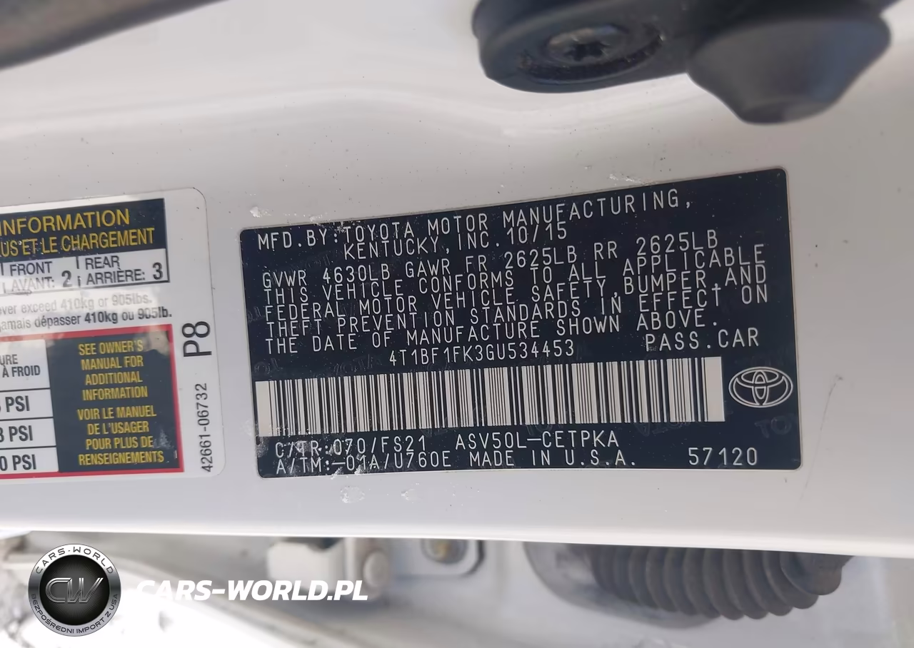 2016 Toyota Camry Se VIN:4T1BF1FK3GU534453 - 9