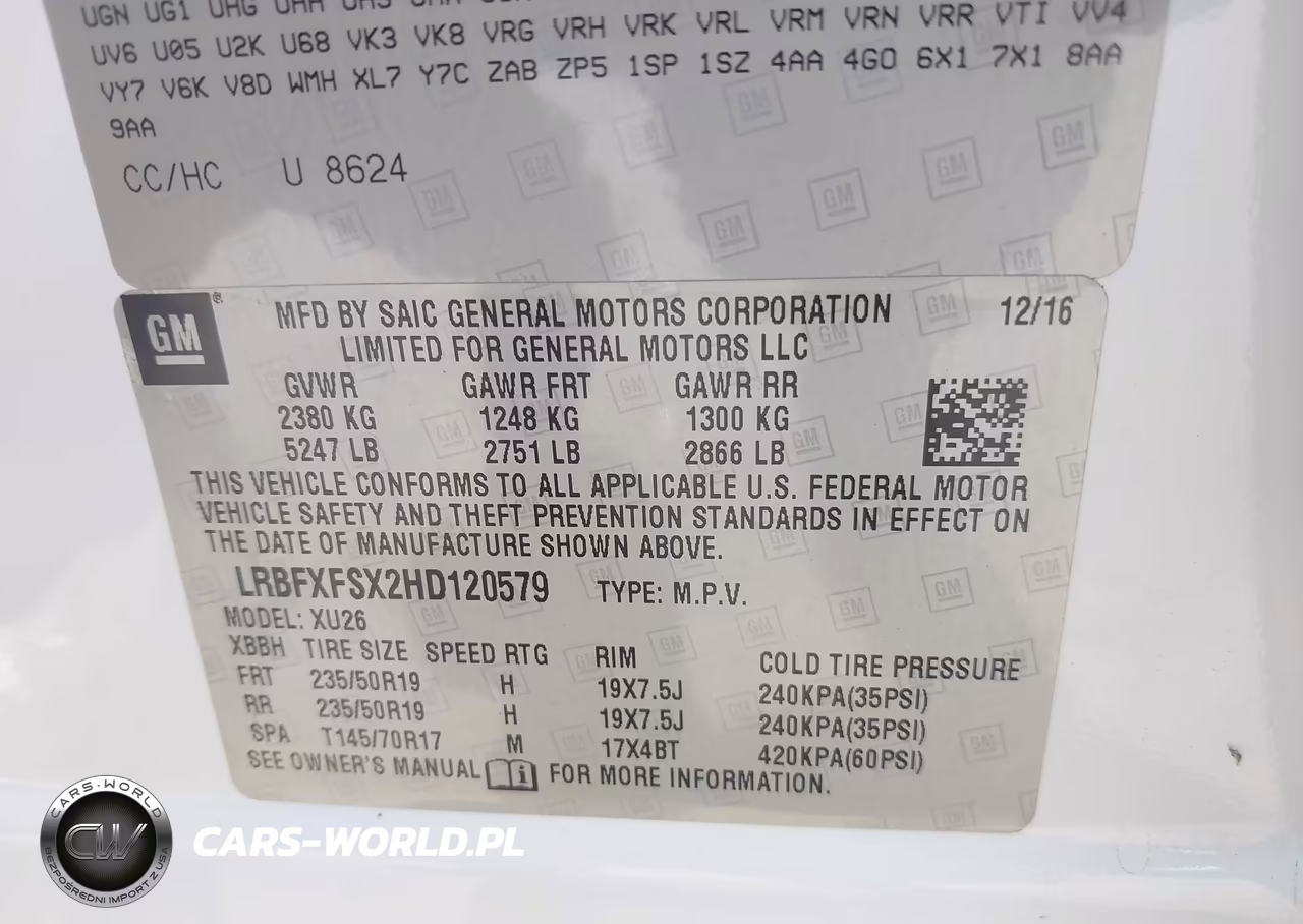 2017 Buick Envision Premium Ii VIN:LRBFXFSX2HD120579 - 9