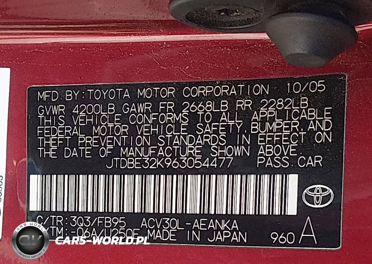 2006 Toyota Camry Le VIN:JTDBE32K963054477 - 9