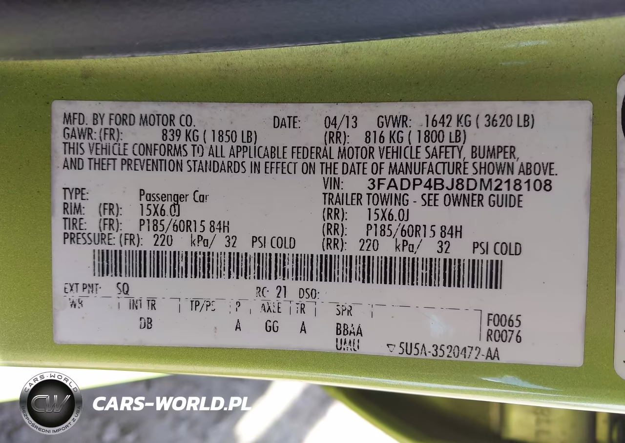 2013 Ford Fiesta Se VIN:3FADP4BJ8DM218108 - 9