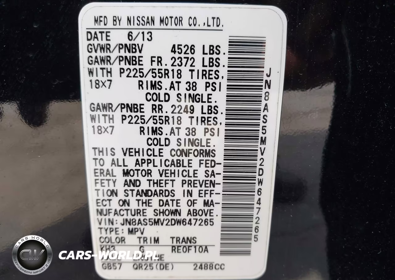 2013 Nissan Rogue Sv W-Sl Pkg VIN:JN8AS5MV2DW647265 - 9