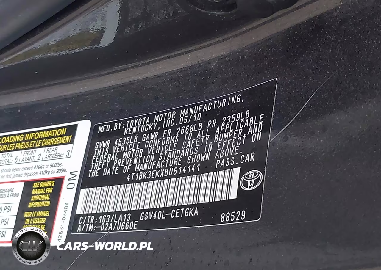 2011 Toyota Camry Xle V6 VIN:4T1BK3EKXBU614141 - 9