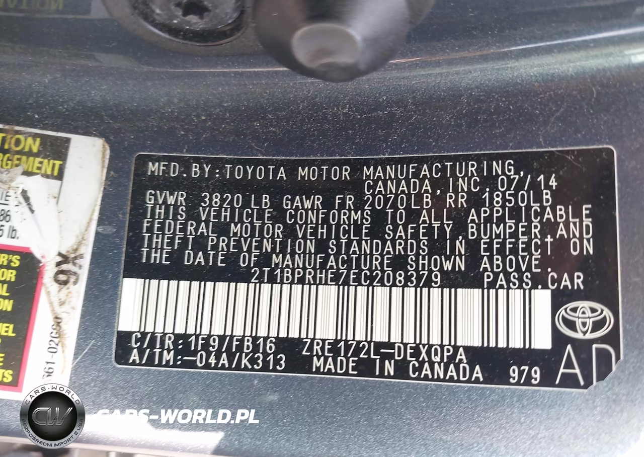 2014 Toyota Corolla Le Eco VIN:2T1BPRHE7EC208379 - 9