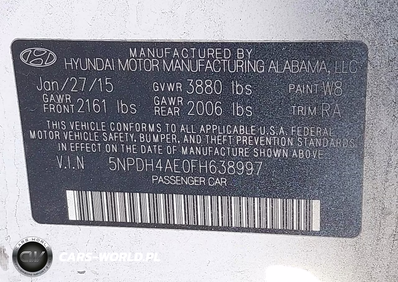 2015 Hyundai Elantra Se VIN:5NPDH4AE0FH638997 - 9