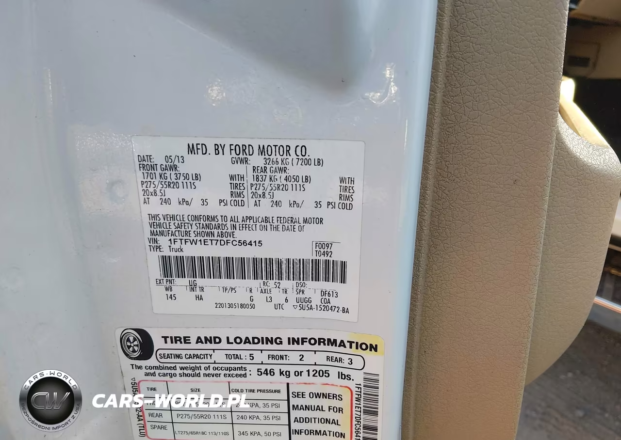 2013 Ford F-150 Lariat VIN:1FTFW1ET7DFC56415 - 9