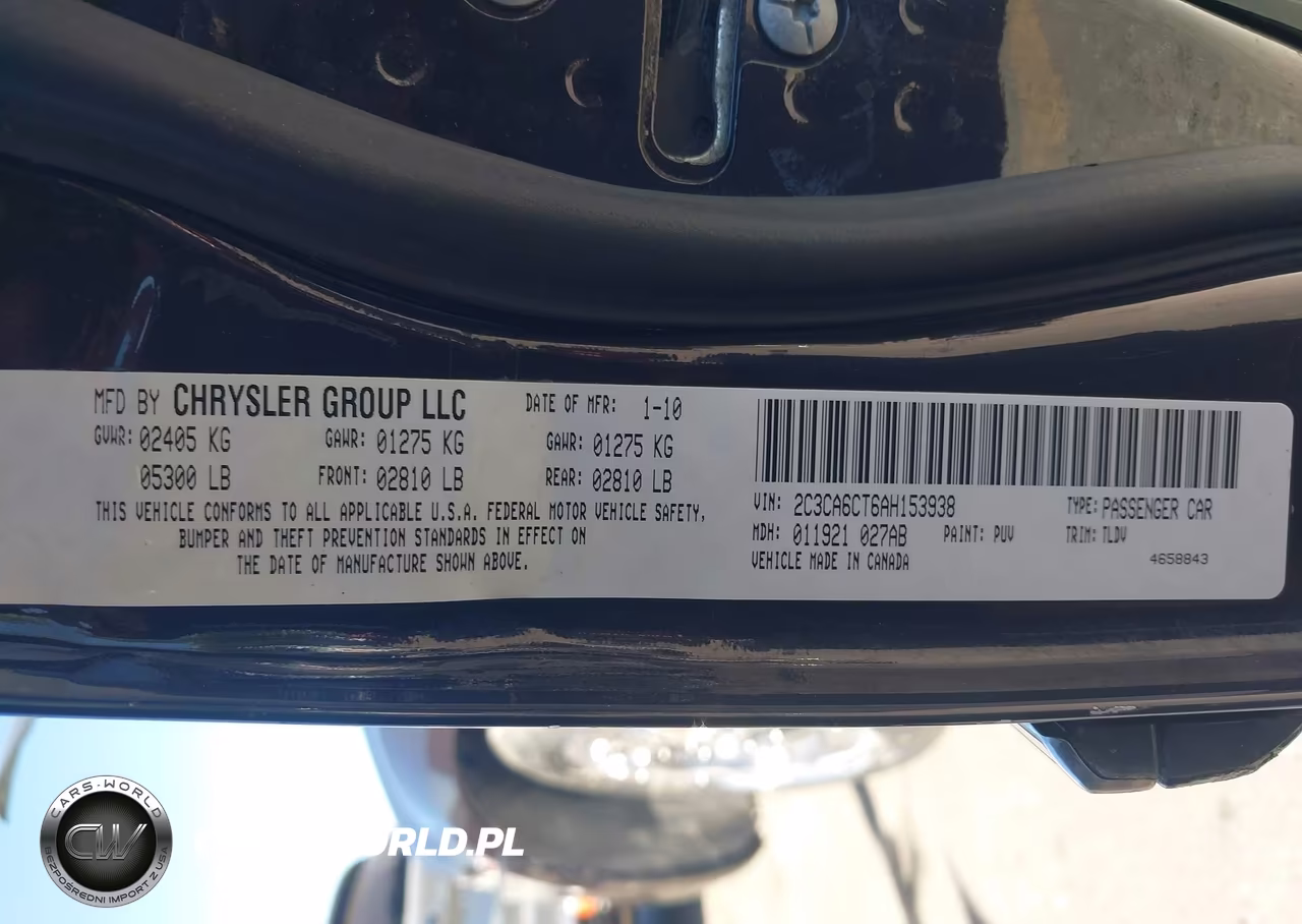 2010 Chrysler 300C VIN:2C3CA6CT6AH153938 - 9