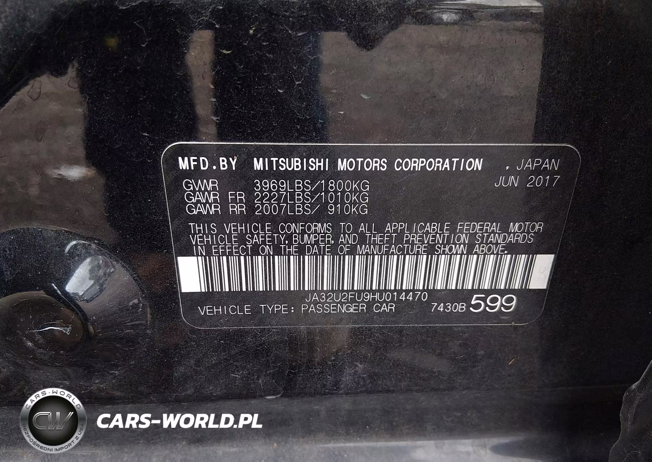 2017 Mitsubishi Lancer Le VIN:JA32U2FU9HU014470 - 9