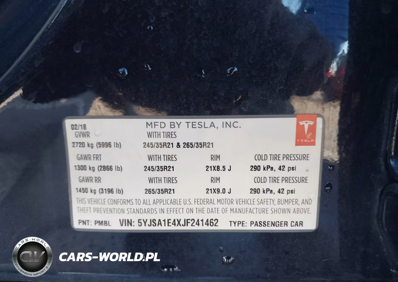 2018 Tesla Model S VIN:5YJSA1E4XJF241462 - 9
