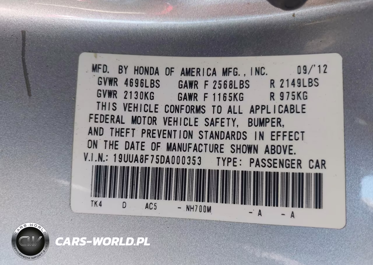 2013 Acura Tl 3.5 VIN:19UUA8F75DA000353 - 9
